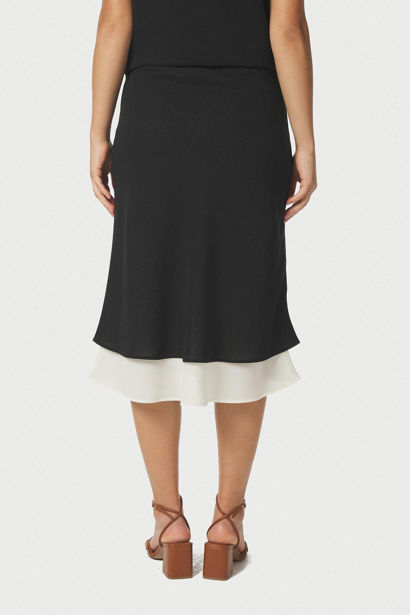 Elinor Chiffon nederdel - sort